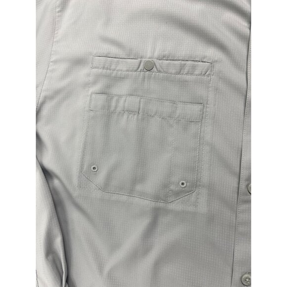 Columbia Men's PFG Button Front Ventilated Gray Long Sleeve Shirt Size XXL - Picture 14 of 16